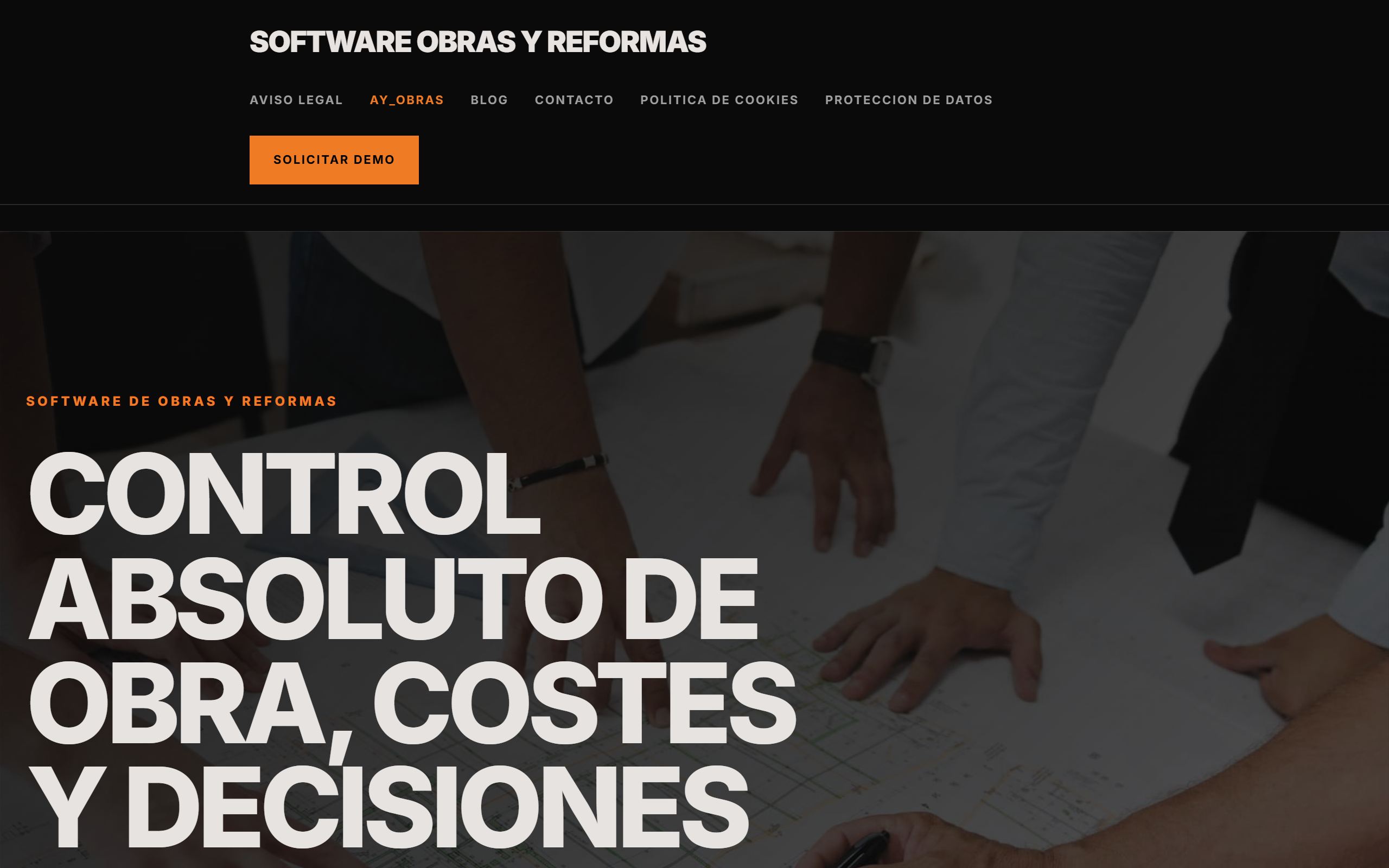 Vista previa de la web de Software Obras y Reformas